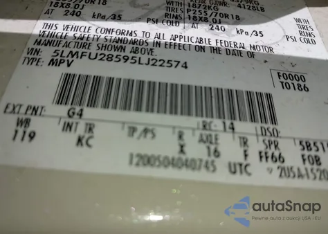 2005 Lincoln Navigator from USA, damaged, VIN 5LMFU28595LJ22574